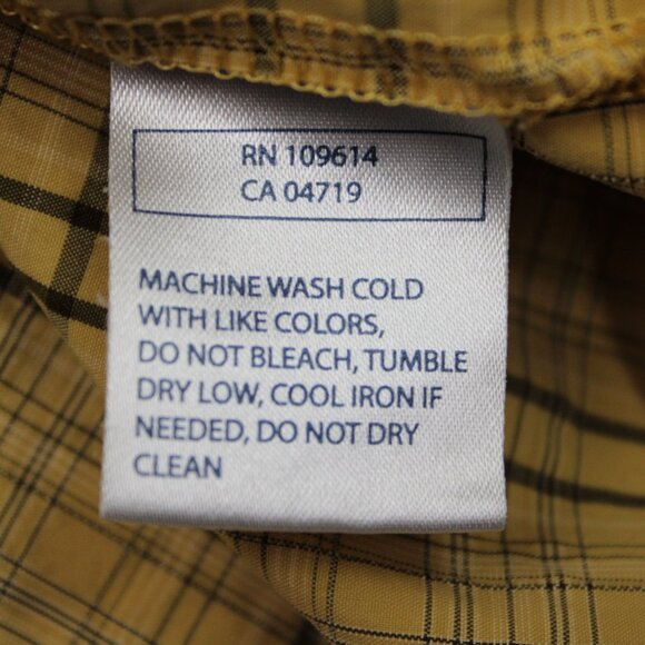 5.11 Tactical Covert Shirt Mens Large Yellow Short Sleeve Button Up Zip Pocket - Picture 8 of 14